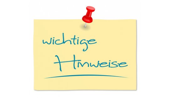 Wichtige Hinweise