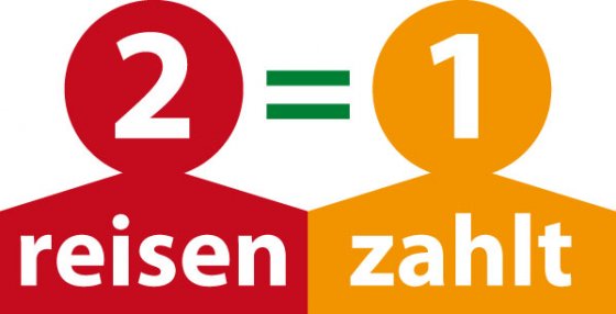 MediKur-Reisemarke: 2 reisen=1 zahlt, Logo