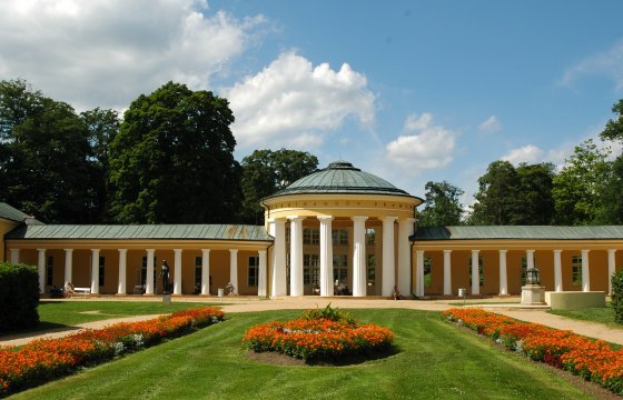 Tschechien, Marienbad (Mariánské Lázně), neobarocken Kolonnade, Kurpark